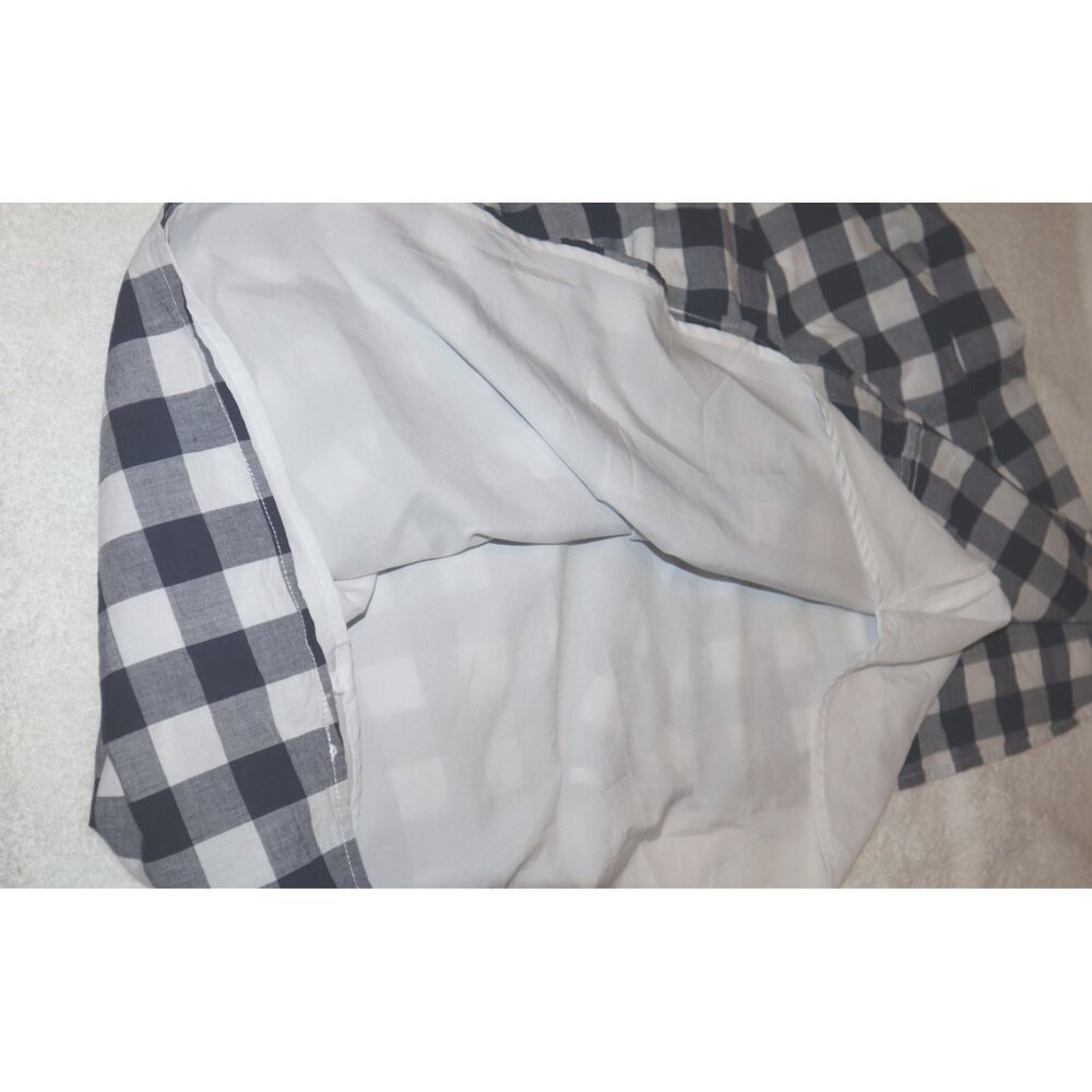 Maison Jules Blue Gingham Shirt Dress Sleeveless Fit and Flare Cotton Sundress M - Picture 7 of 9